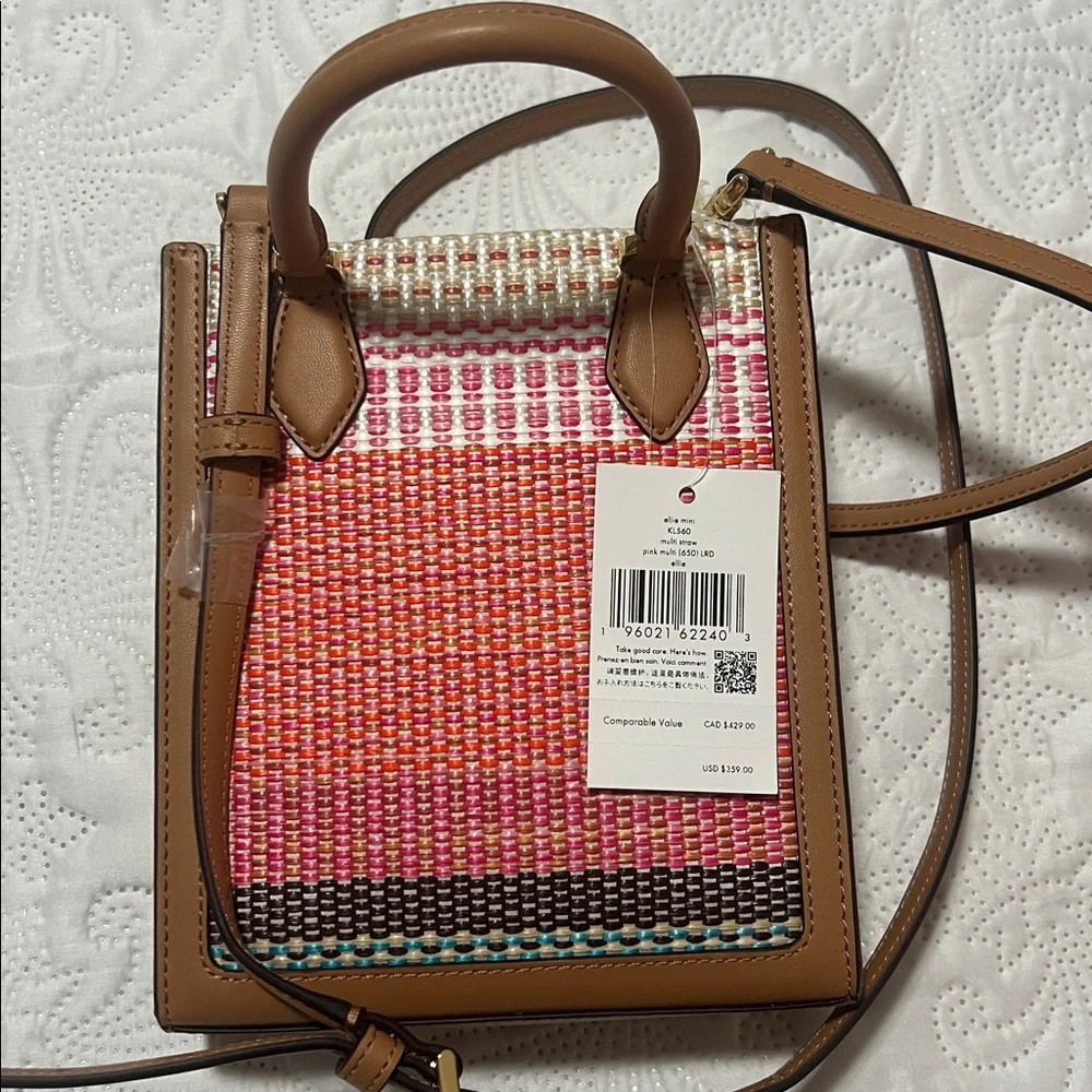NWT- kate spade Mini Ellie Bag/ Crossbody/ Pink and Brown